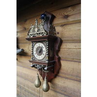 Голландские Настенные Часы 1950-е гг. в стиле XVII века "ZAANSE CLOCK" B#2