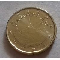 20 евроцентов, Сан-Марино 2017 г., AU