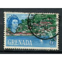Британские колонии - Гренада - 1966 - Королева Елизавета II и гавань Каренаж 6С - [Mi.206] - 1 марка. Гашеная.  (Лот 27AR)