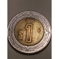 1 песо Мексика 2006 год