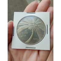Серебряная монета Самоа. 10 Тала. 1980 г.