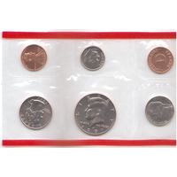 Годовой набор монет США 1998 г. двор D (1; 5; 10; 25; 50 центов + жетон) _UNC