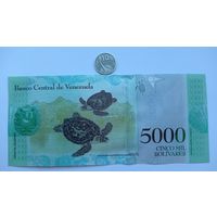 Werty71 Венесуэла 5000 боливаров 2016 UNC банкнота