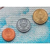 Афганистан набор монет 1, 2, 5 афгани. UNC.