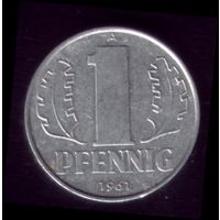 1 пфенниг 1961 год ГДР 20