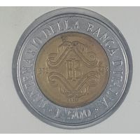 Италия 500 лир 1993 100 лет Банку Италии