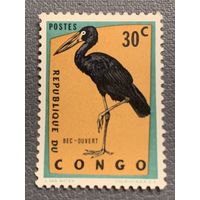 Конго 1960. Фауна. Птицы. Марабу