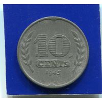 Нидерланды 10 центов 1943 , цинк