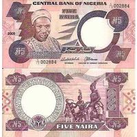 Нигерия 5 наира образца 2005 года UNC p24i
