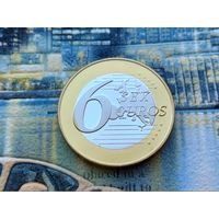 Монетовидный жетон 6 (Sex) Euros (евро). #28