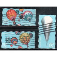 США-1983, (Мих.1618-1620) , гаш. , Воздушные шары, 3 марки(1)