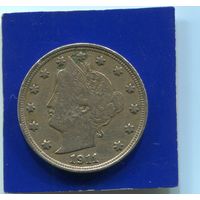США 5 центов 1911 , V- Nickel