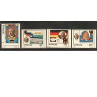 Сенегал-1992 (Мих.1227-1230) ,  ** , Личности, Аденауэр, Флаги(полная серия)