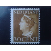 Нидерланды 1940 Королева Вильгельмина 30с