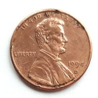 США. 1 цент 1994 г. D