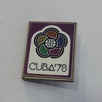 Значок фарфоровый "Фестиваль 1978г. Куба".
