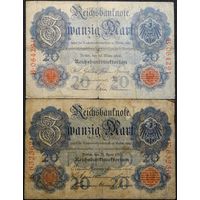 20 марок 1906,1910гг.