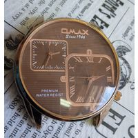 Часы "Omax dual time" крупные (22мм по ушкам) старт с 10 рублей!