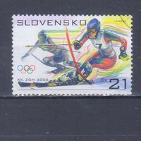 [2493] Словакия 2006. Спорт.Зимние Олимпийские игры.Горные лыжи. Одиночный выпуск. Гашеная марка.
