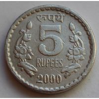 Индия, 5 рупий 2000 г.