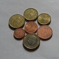 Набор евро монет Испания 2016 г. (1, 2, 5, 10, 20, 50 евроцентов, 1 евро)