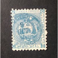 ЭКВАДОР\1651\ Эквадор 1872 стандарт, герб Mi 5I кц4.5евр