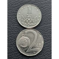 1 и 2 кроны 1993 Чехия