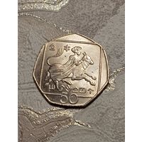 Кипр 50 центов 2002 года