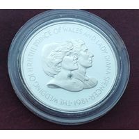 Серебро 0.925! Фолклендские острова 50 пенсов, 1981 Свадьба Принца Чарльза и Леди Дианы