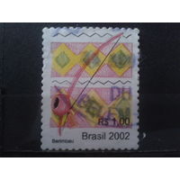 Бразилия 2002 Нац. муз. инструмент, мелкая зубцовка