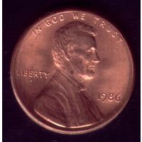 1 цент 1986 год США