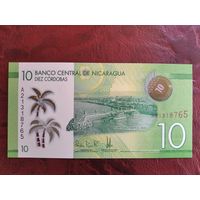 10 кордоба Никарагуа 2014(15) г. Полимер.