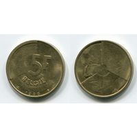 Бельгия. 5 франков (1986, BELGIE, aUNC)