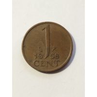 Нидерланды 1 цент 1958