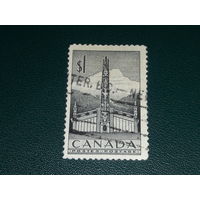 Канада 1953 Индейский дом и тотемный столб