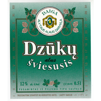 Этикетка пива Dzuku Прибалтика Ф017