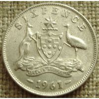 6 пенсов 1961 Австралия
