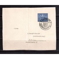 Германия-1939, Вырезка из конверта с оригинальной маркой, Скачки, Лошади