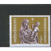 Полная серия из 1 марки 1972г. Австрия "Рождество" MNH