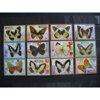 Микронезия. Красивые бабочки, как живые. 12 марок. 2006 г.  см. условие.