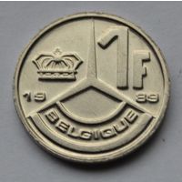 Бельгия, 1 франк 1989 г.