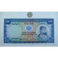 Werty71 Португальская Гвинея 100 эскудо 1971 UNC банкнота Биссау