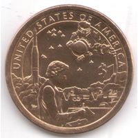 1 доллар США 2019 год Сакагавея Индейцы в космической программе двор D _состояние UNC