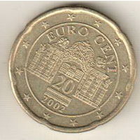 Австрия 20 евроцент 2002