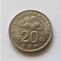 Малайзия 20 сенов, 2001