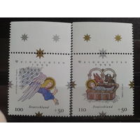Германия 1999 Рождество **Михель-3,2 евро полная серия