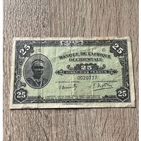 Французская Западная Африка 25 франков 1942 г.