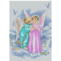 Картина для вышивки бисером " Ангелочки"