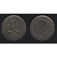 Турция km1166 10 новых куруш 2005 год (0(om1(0(1 ТОРГ