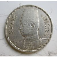 Египет 10 пиастров 1937 серебро  .29-312